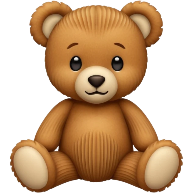 Corduroy texture teddy bear with ridges  emoji
