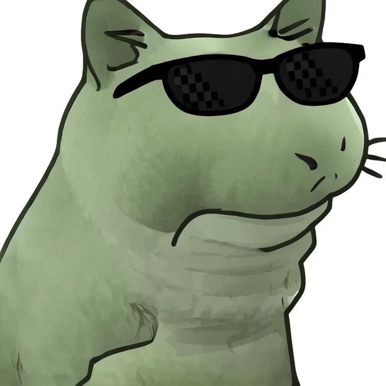 Cat with sunglasses emoji