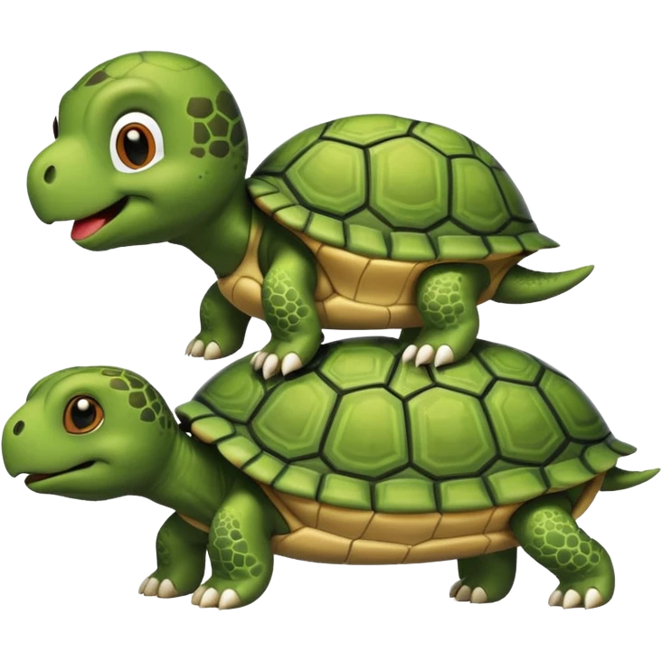 Turtle riding a dog  emoji