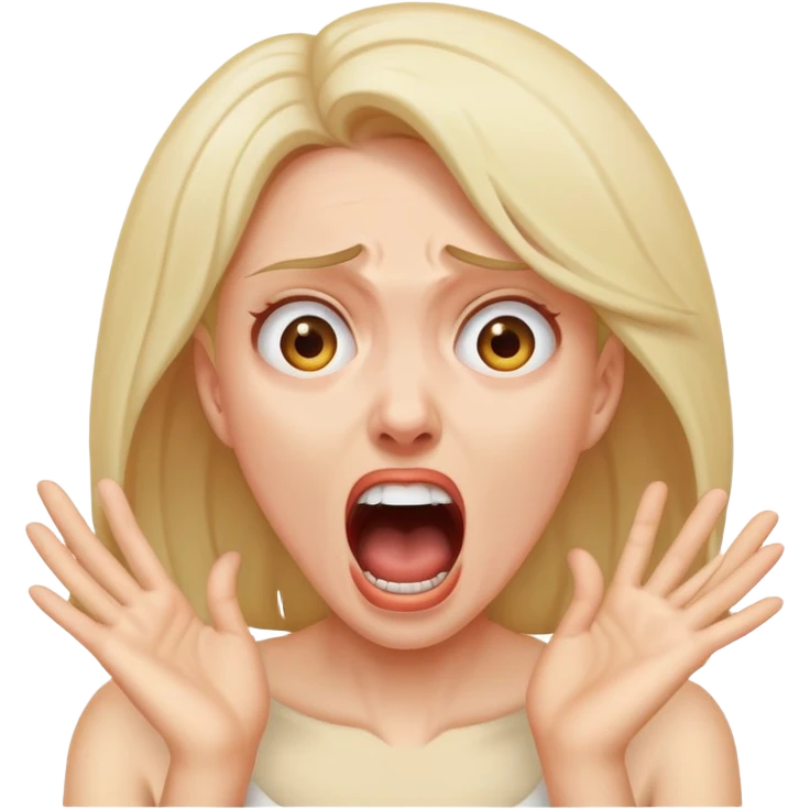 woman screaming in despair emoji