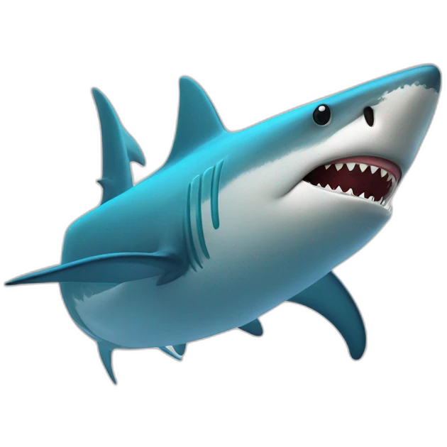Un requin qui fait du surf emoji