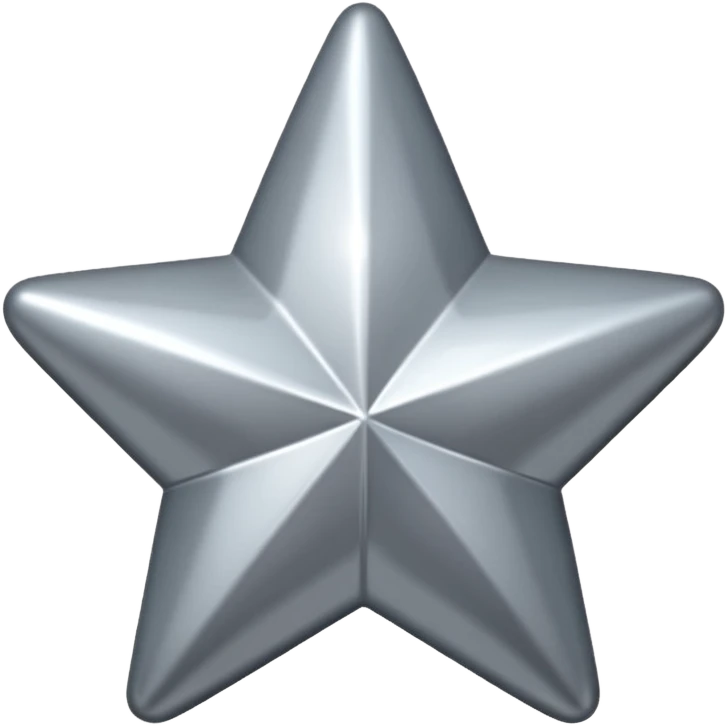 glitter gray star y2k 3d icon emoji