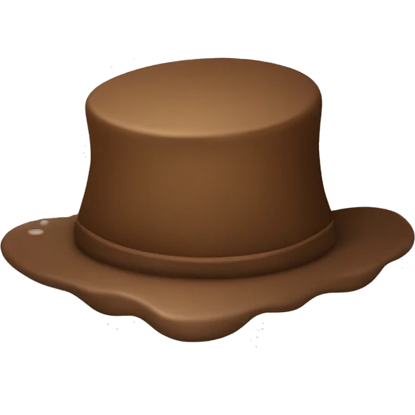 brown puddle this hat emoji