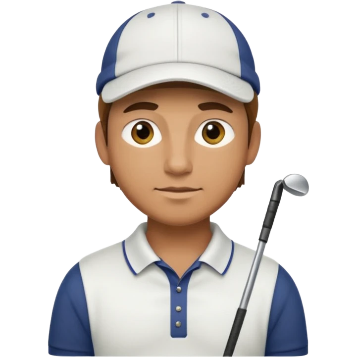 male golfer upper body wearing a cap emoji