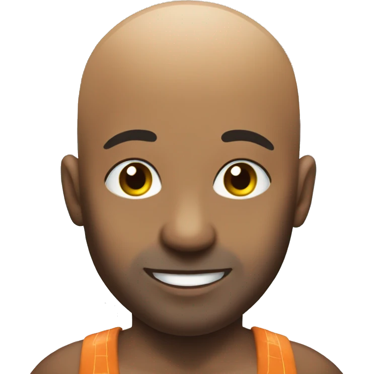 bald boy enjoying pool time emoji