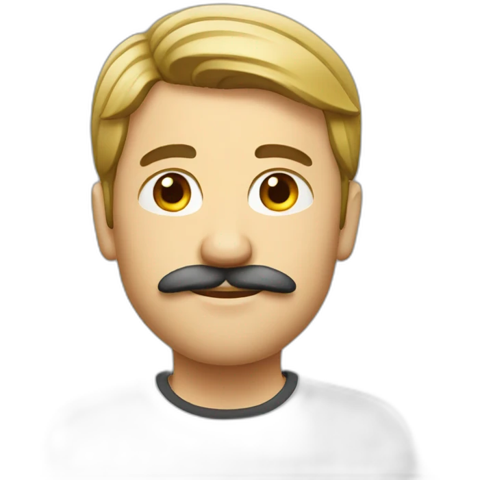 german guy with little mustache emoji
