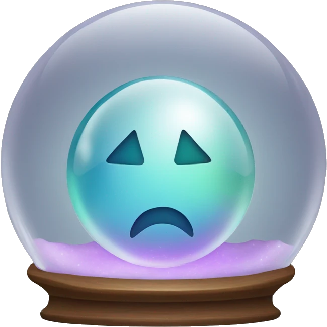 crystal ball with one star inside emoji