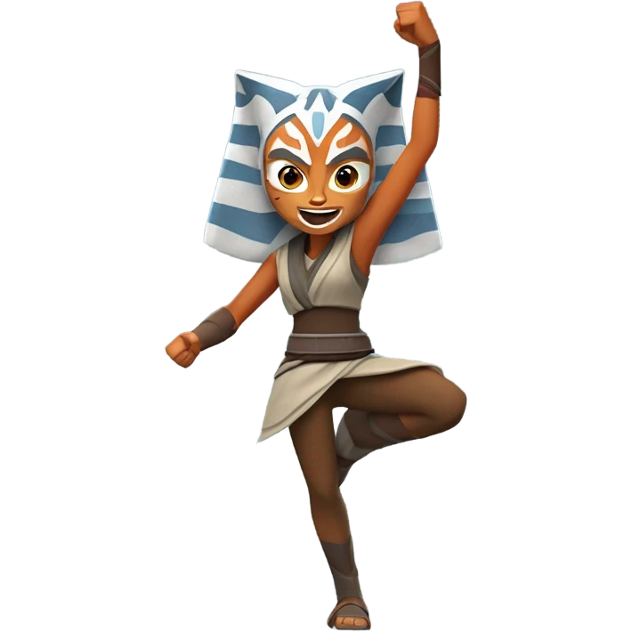 Excited ahsoka tano raising fists  emoji