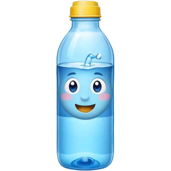 drink bottle, blue, no face emoji