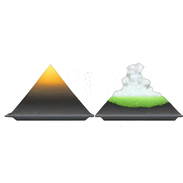 a scale with the carbon firm, very polluting, on the left plate and the environment on the right plate. the left plate is more heavy emoji