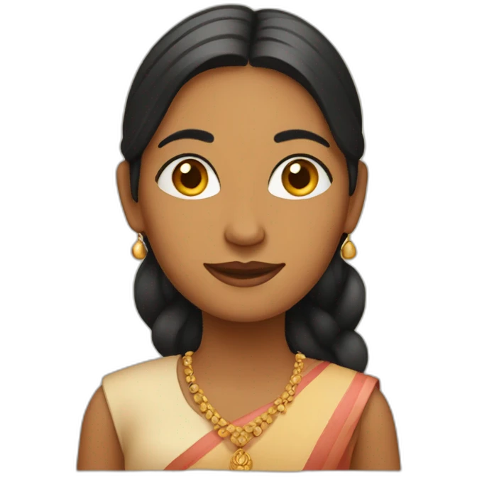 indian women in fair tone emoji
