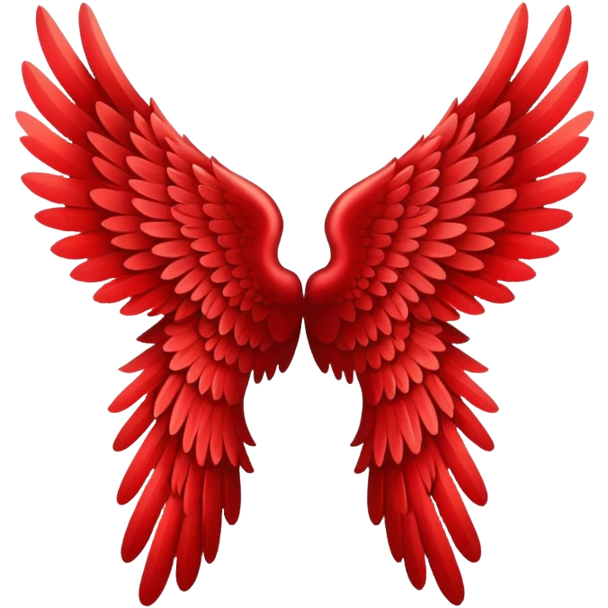 Red angel wings emoji