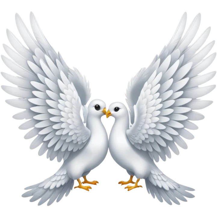 Two white wings together emoji