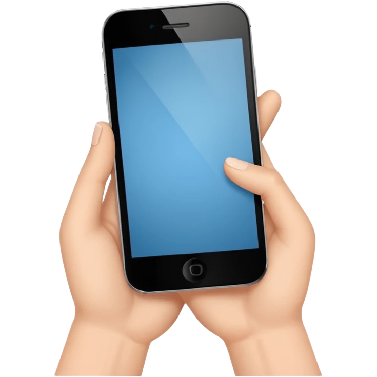 hands holding a cell phone emoji