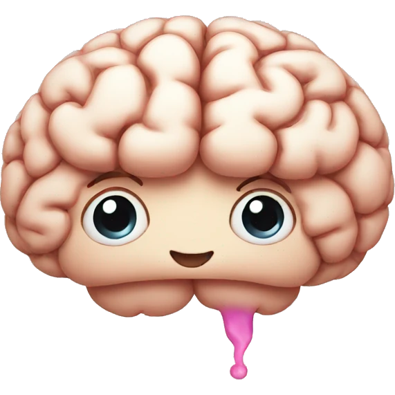Cute brain emoji