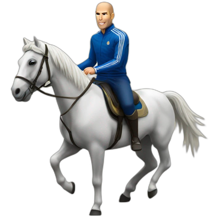 zinedine zidane on a horse emoji