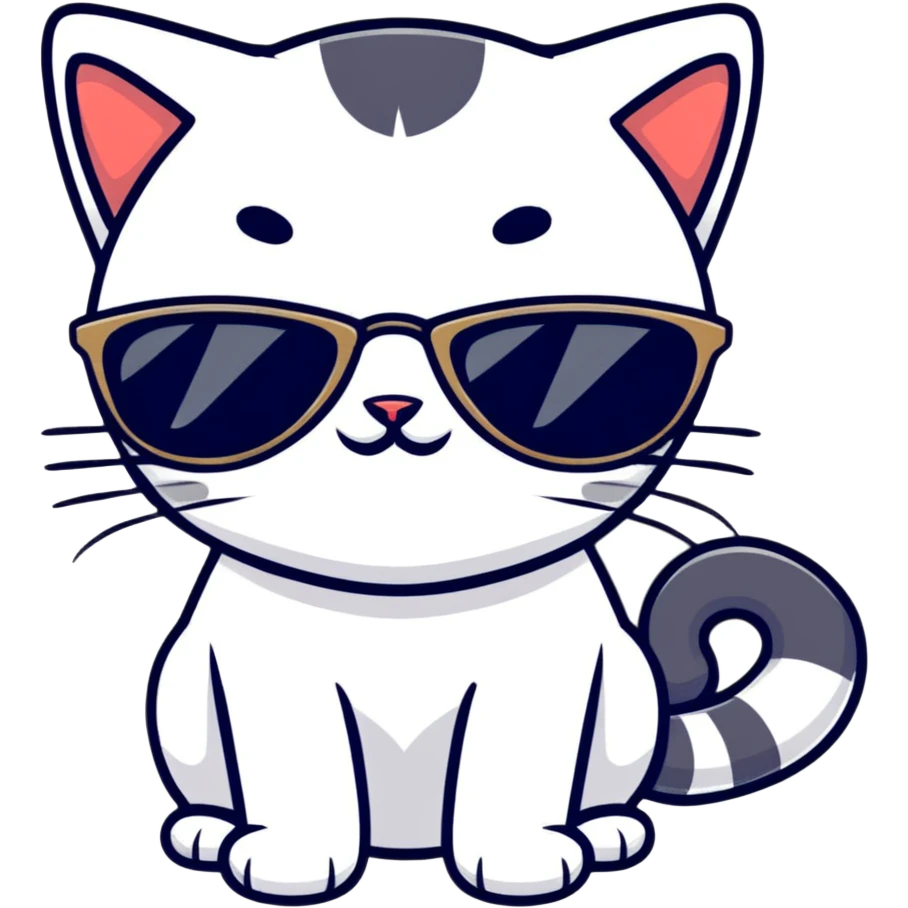 Cat with sunglasses emoji