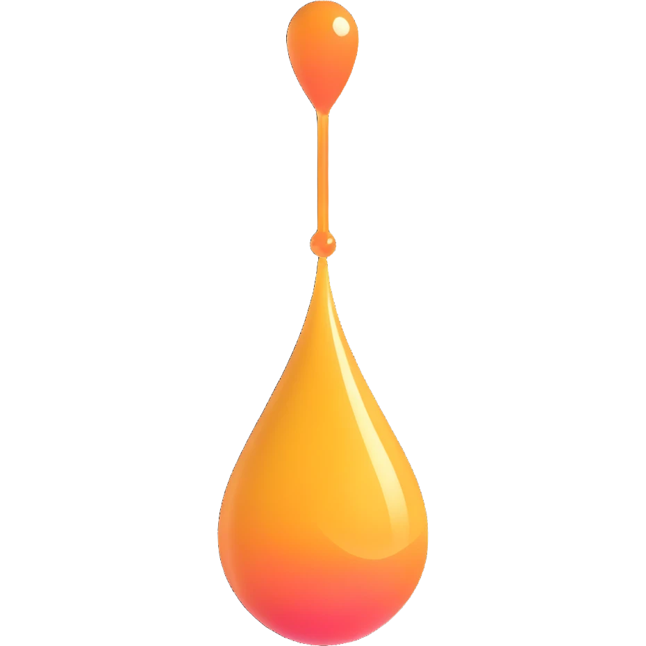 a drop of liquid in burgundy color emoji