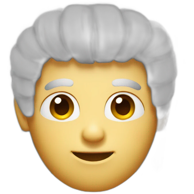 square head with hair emoji