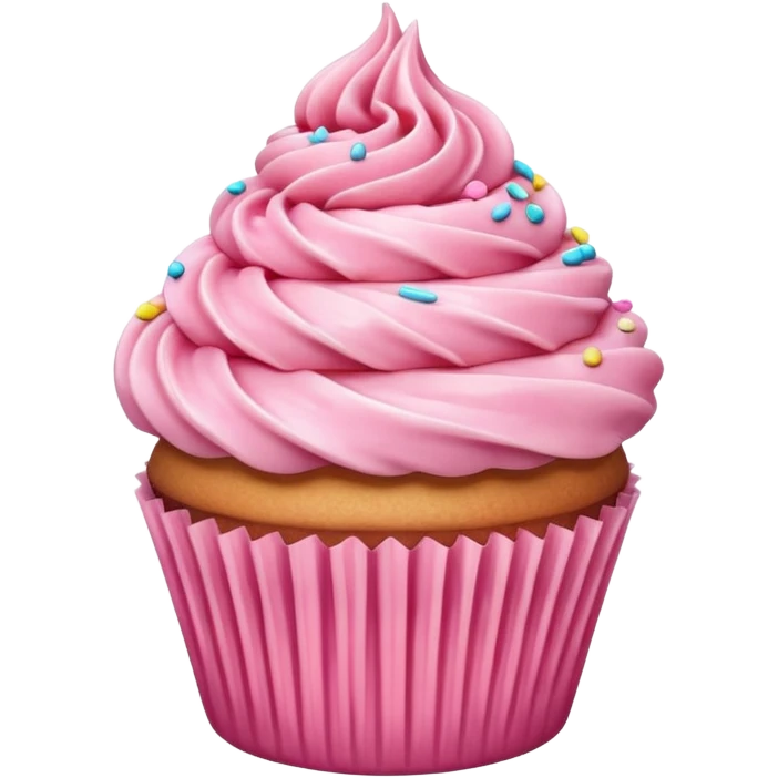 Cupcake with pink icing emoji