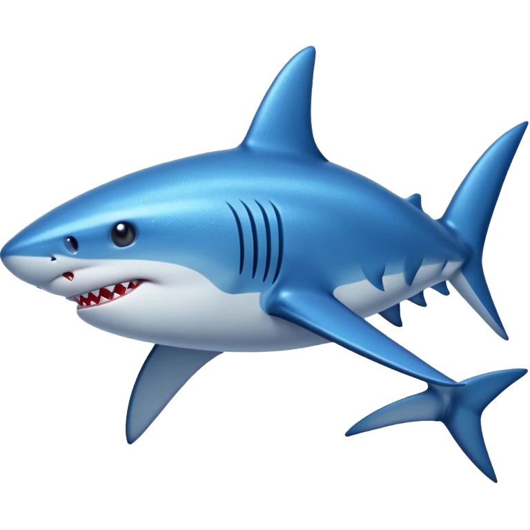 glitter azul-marinho tubarão emoji