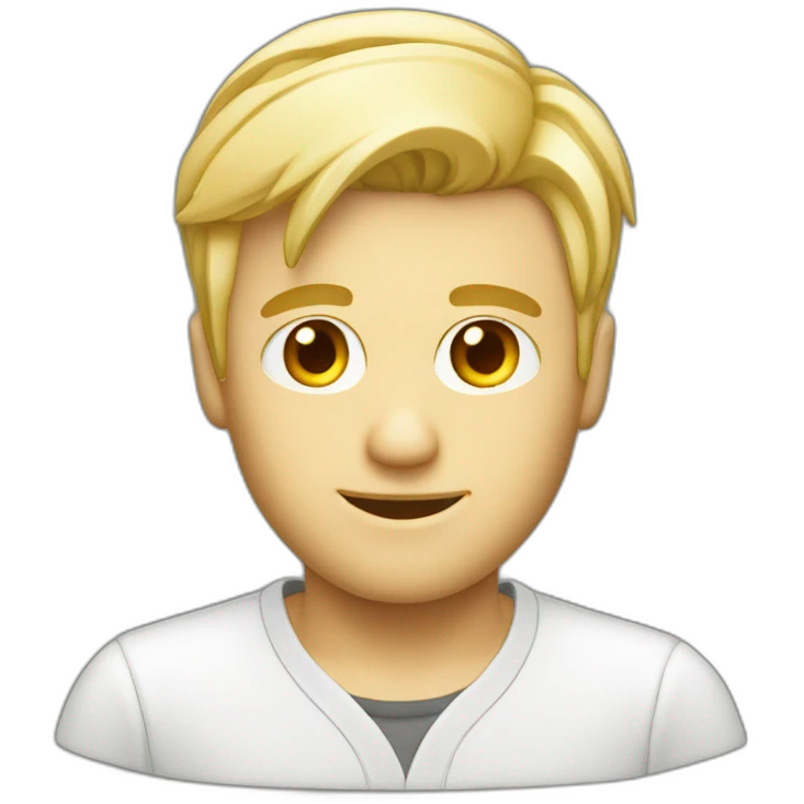 Blond Guy programmer winky emoji