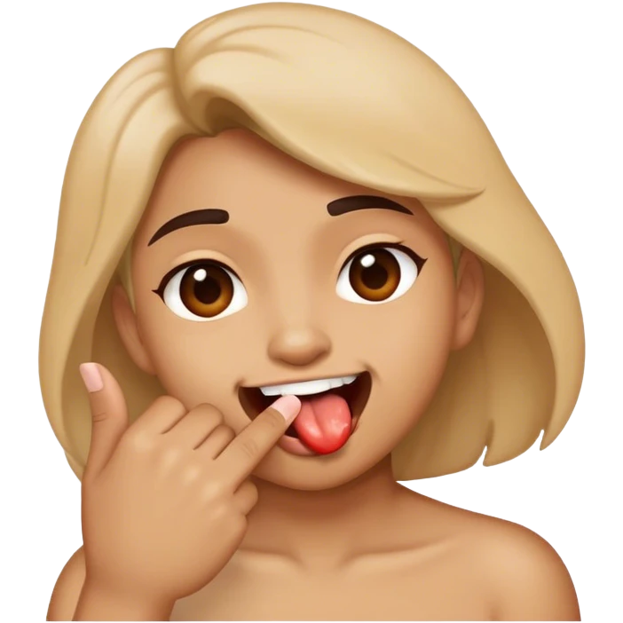 Finger bite love emoji