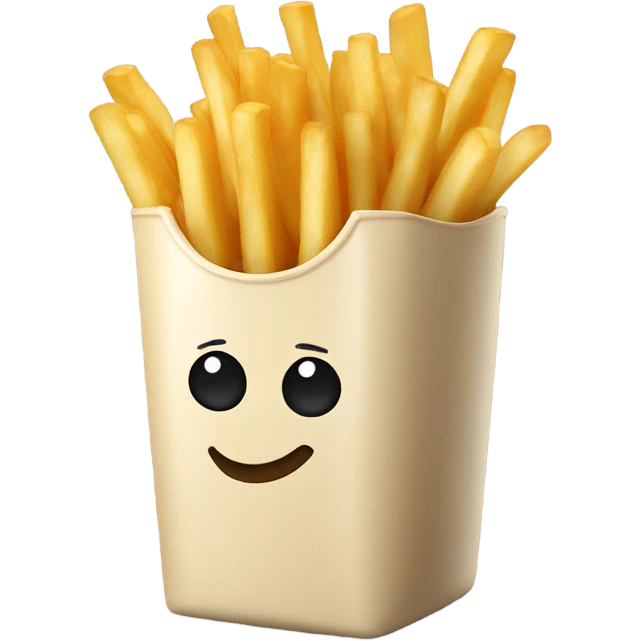 French fries in beige container  emoji