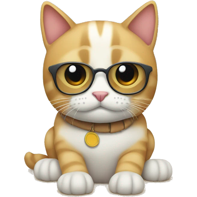busy but chill cat hanging at the beach emoji