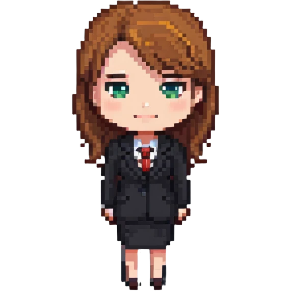 simple chibi businesswoman in office attire emoji