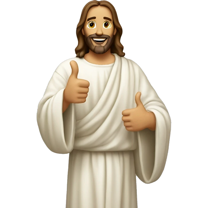 Jesus Christ giving thumbs up emoji