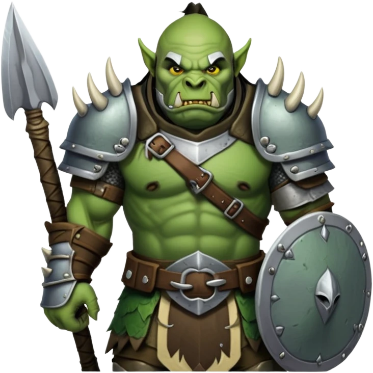 orc warrior with tusks and armor emoji