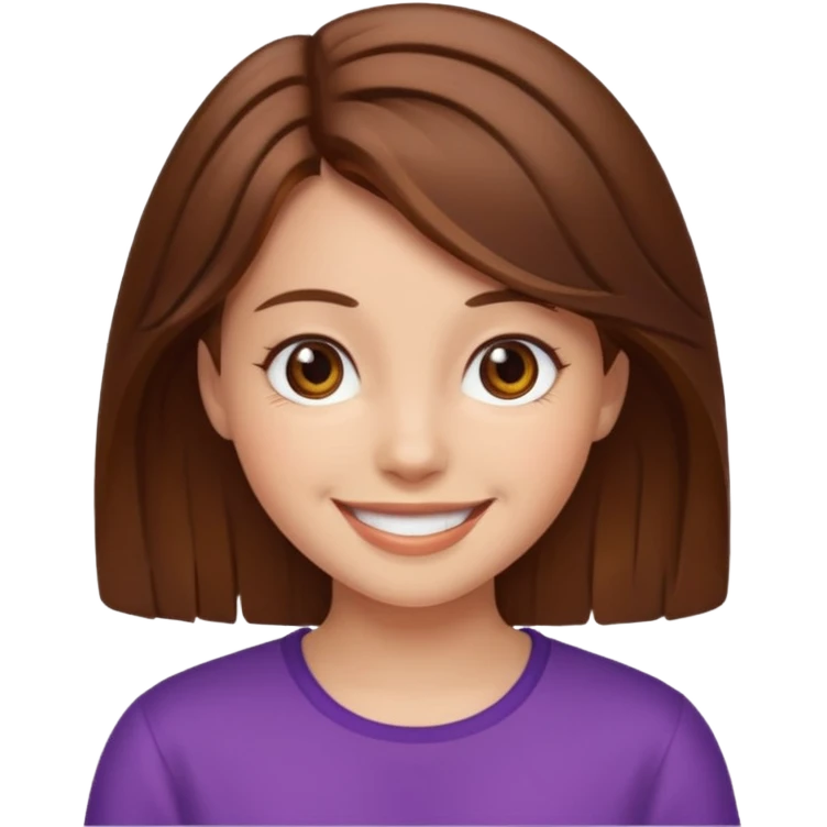 Ein Mädchen braune haare emoji