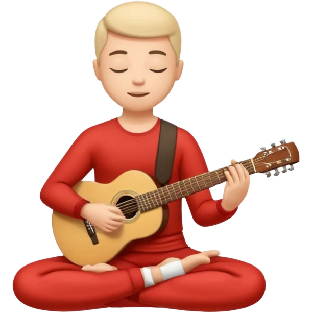 Play guitar to meditate and relax  emoji
