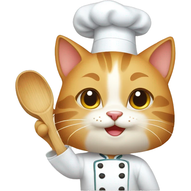 cute cat chef  emoji