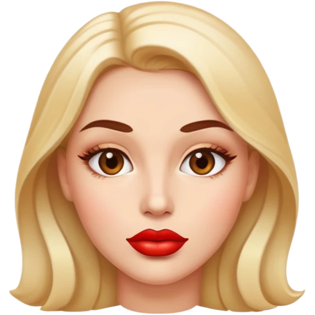 shiny woman lips emoji