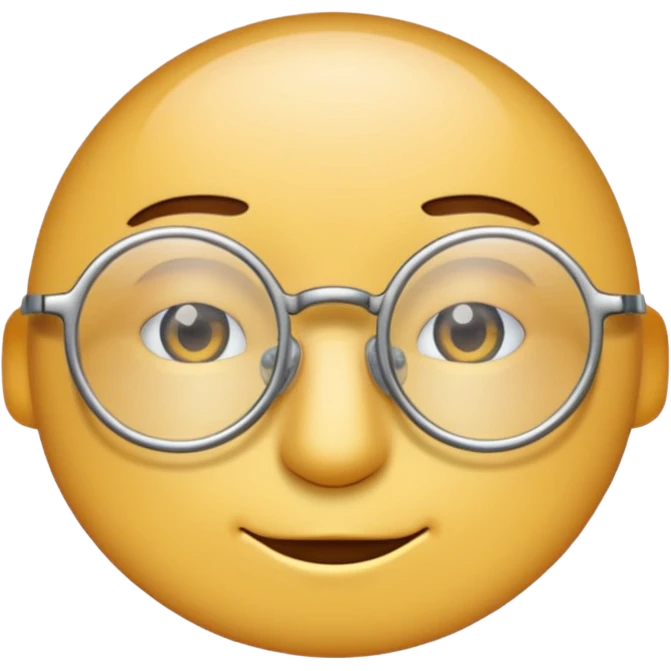 Round glasses emoji