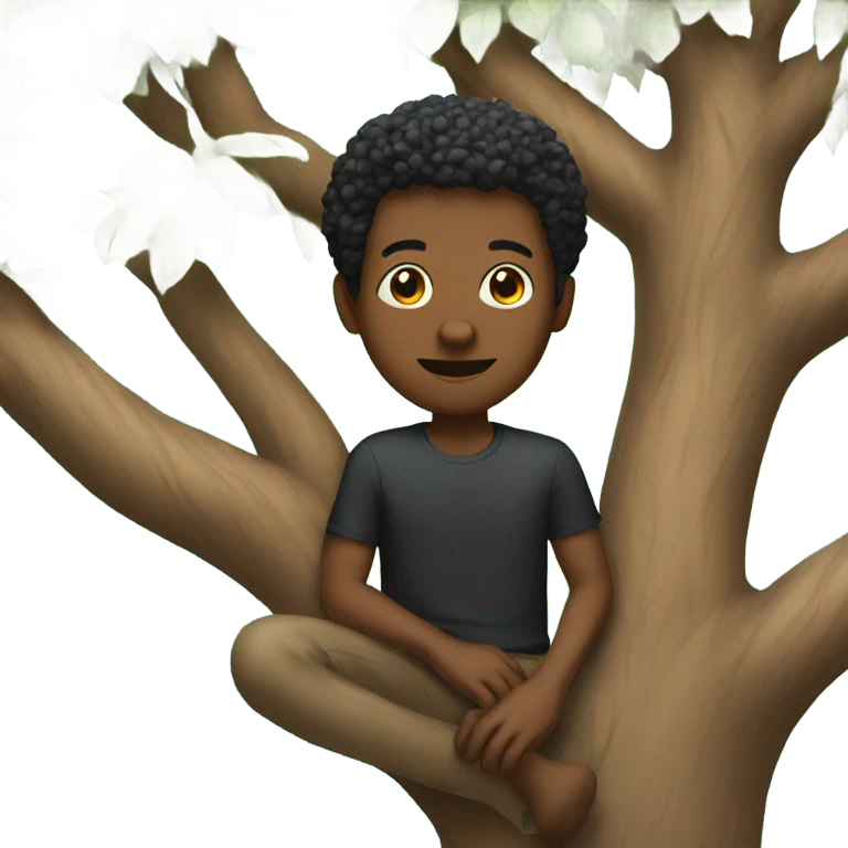 Black man in tree emoji