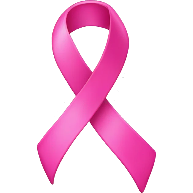 Bright pink ribbon emoji