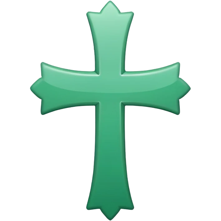 change the red cross emoji color to only green cross color emoji