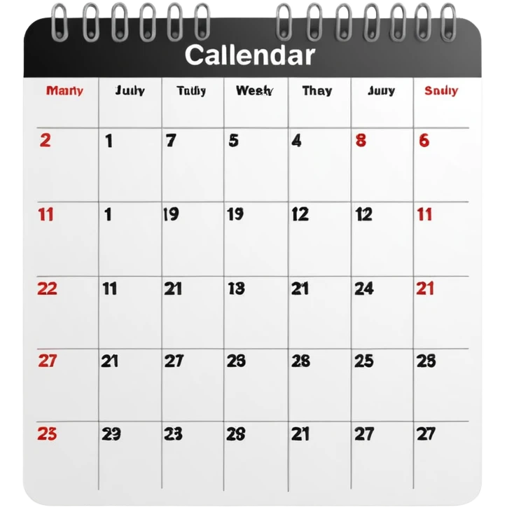 Weekly calendar emoji