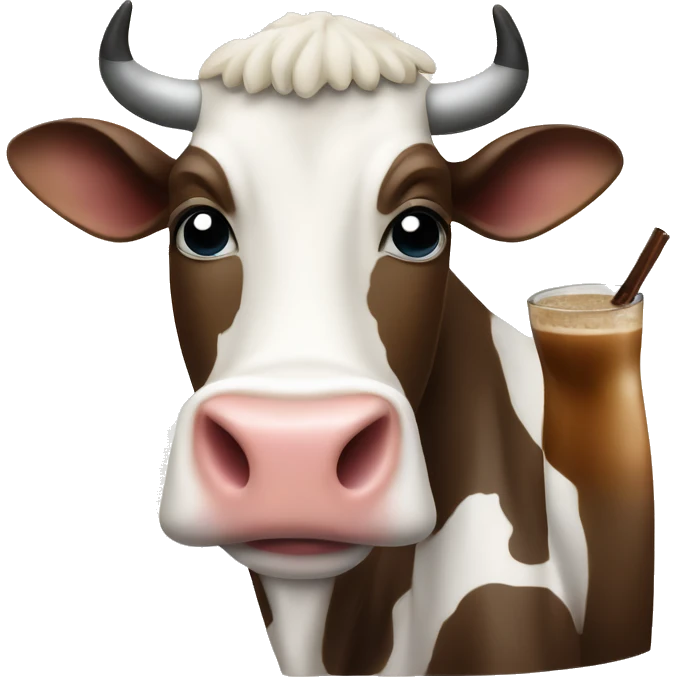 cow holding an espresso martini  emoji