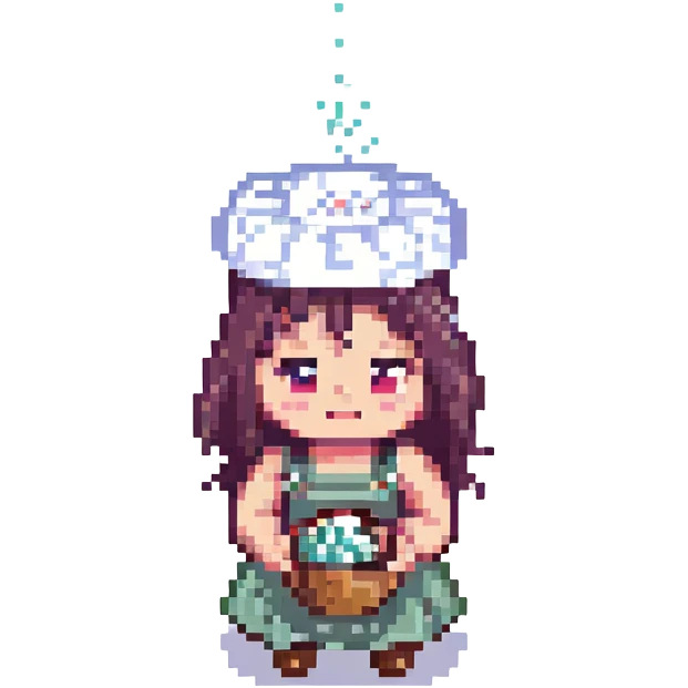 Salt Bae meme character sprinkling salt, pixel art style, no text emoji