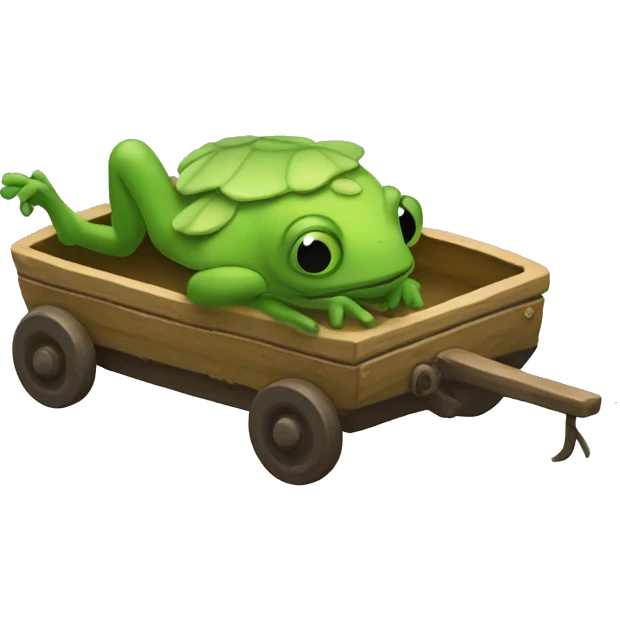amphibia sily wagon looking to the right, simple art emoji