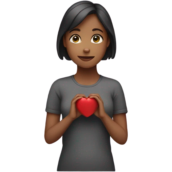 Girl + heart emoji