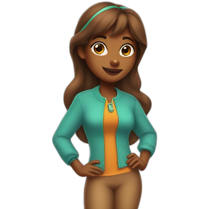 Brown Girl in a Scooby Doo costume emoji