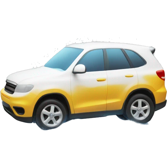 The car is in foam, it is washed emoji