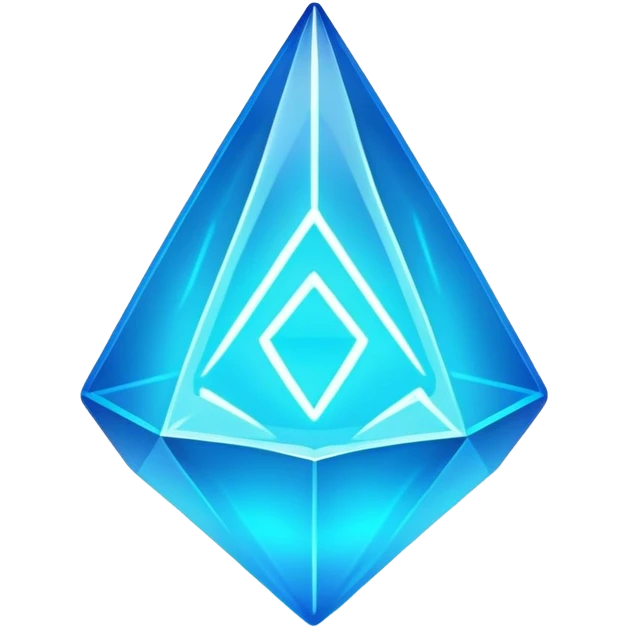 neon blue glowing plumbob emoji