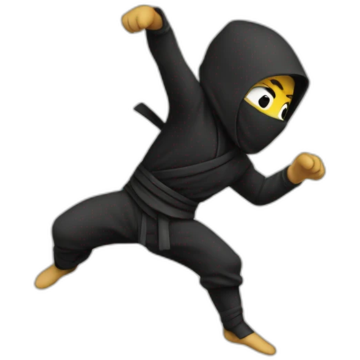 Jumping ninja emoji