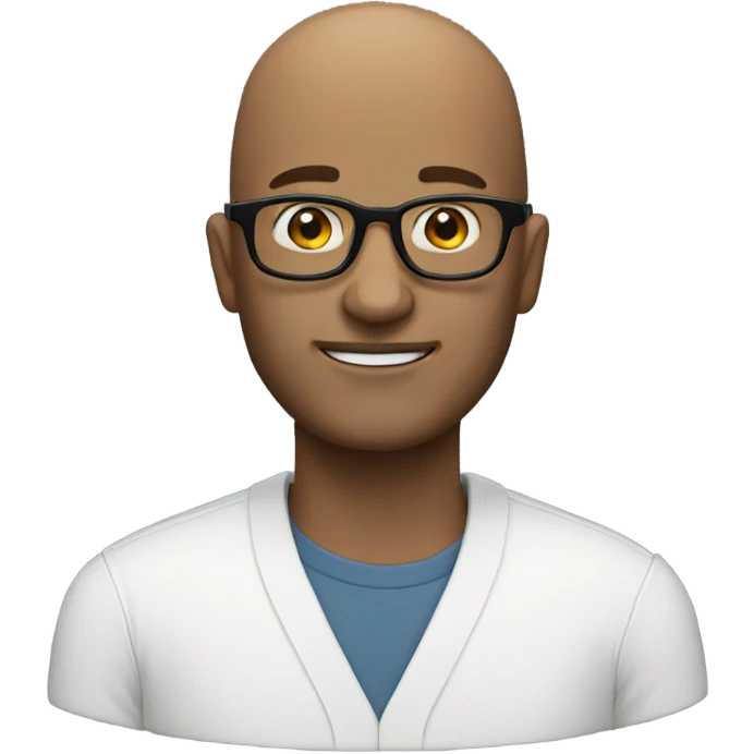 bald man with glasses emoji
